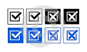 yes and no buttons icon set.
