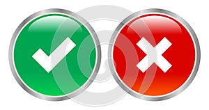 Yes no buttons web illustration vector eps
