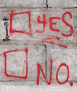 Yes No Graffiti