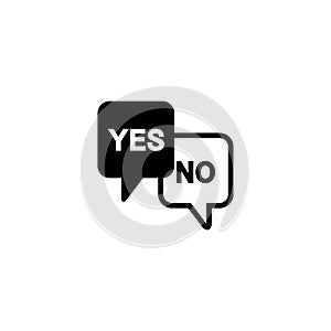 Yes or no icon isolated vector on white background