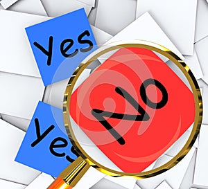 Yes No Post-It Papers Show Accept Or Decline