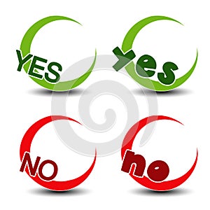 Yes no symbol - positive negative icon