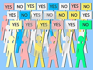 Yes No - Voters - Majority Wins (Vector)