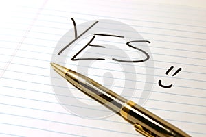 YES - Notepad & Pen