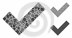 Yes tick Composition Icon of Raggy Elements