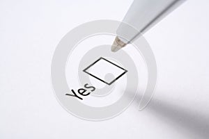 Yes tickbox