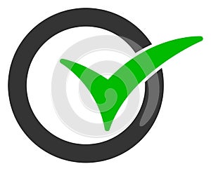 Yes Vote Vector Icon Illustration