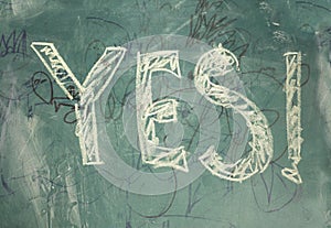 Yes-written with chalk