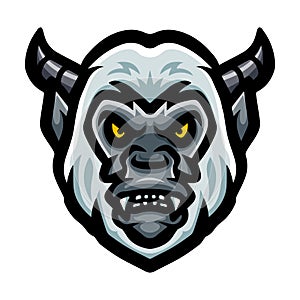 Yeti Head logo mascot design