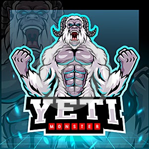 Yeti mascot. esport logo design