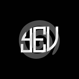 YEV letter logo design on white background. YEV creative initials letter logo concept. YEV letter design