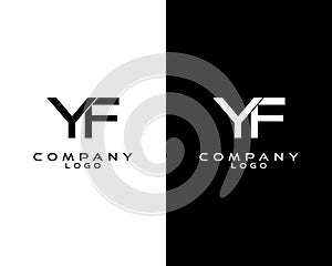 YF, FY letter logo design template vector . vector logo for company logo identity