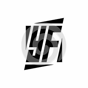 YF Logo monogram with modern style concept design template photo