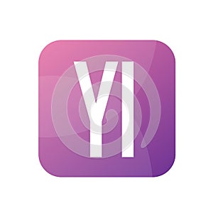 YI Letter Logo Design With Simple style