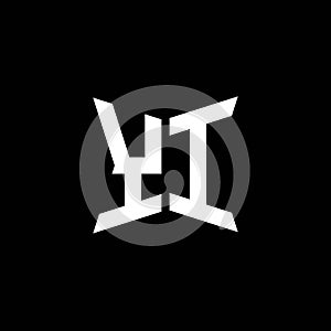 YI Logo Monogram Geometric Shape Style