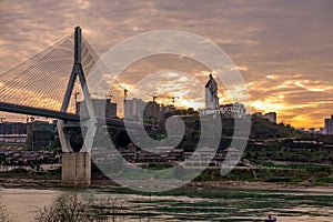 Yidu Park And Masangxi Bridge at sunset