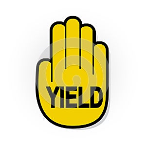 YIELD Hand Sign photo