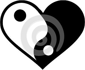 Yin yan heart photo