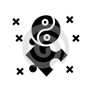 yin yan philosophy glyph icon vector illustration