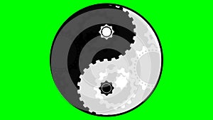 Yin Yang animation with gears