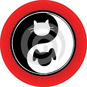 Yin Yang Cat Dog