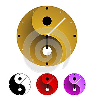 Yin yang clock