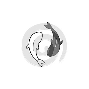 Yin-yang, fish, zen icon. Elements of Chinese culture icon. Premium quality graphic design icon. Baby Signs, outline symbols colle
