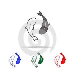 yin-yang, fish, zen icon. Elements of Chinese culture multi colored icons. Premium quality graphic design icon. Simple icon for we