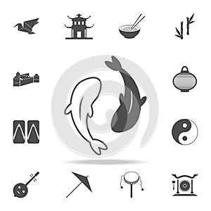 yin-yang, fish, zen icon. Set of Chinese culture icons. Web Icons Premium quality graphic design. Signs and symbols collection, si