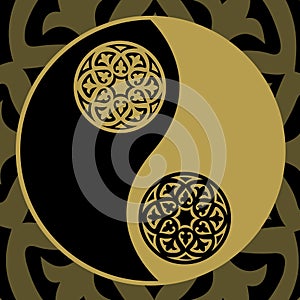 Yin-yang in gold