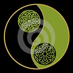 Yin-yang in green