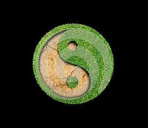 Yin Yang green grass