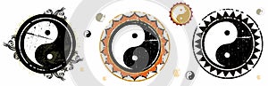 The Yin and Yang grunge signs