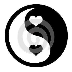 Yin Yang With Hearts