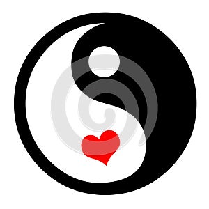 Yin Yang With Hearts