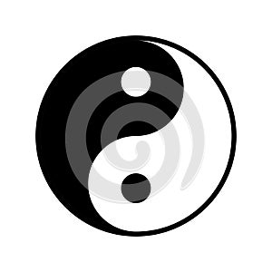 Yin and yang icon in trendy flat style isolated on background. Yin and yang icon page symbol for your web site design Yin and yang