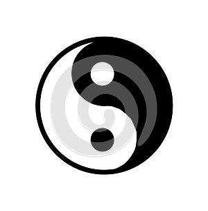 yin and yang icon  vector illustration photo