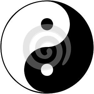 Yin Yang isolated in white photo