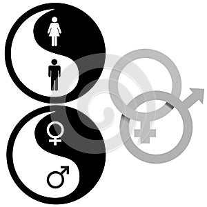 Yin Yang Male Female Symbols