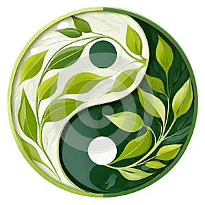 Yin and Yang nature symbol