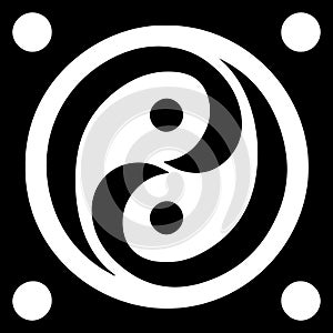 Yin and Yang sign. Symbol of harmony and balance.