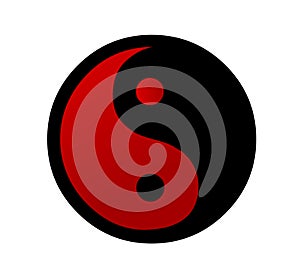 Yin and Yang sign vector