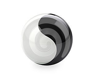 Yin yang sphere isolated 3d