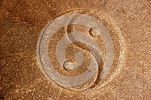 Yin Yang stone background
