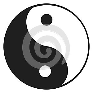 Yin and yang symbol. Ancient chinese balance sign