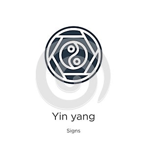 Yin yang symbol icon vector. Trendy flat yin yang symbol icon from signs collection isolated on white background. Vector