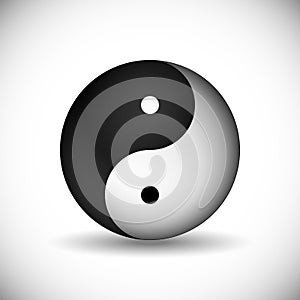 Yin and yang - symbol of the unity and harmony in traditional Ch