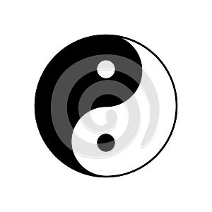 Yin yang vector symbol icon. Yinyang taoism chinese sign