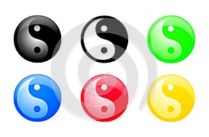 Yin and Yang web buttons