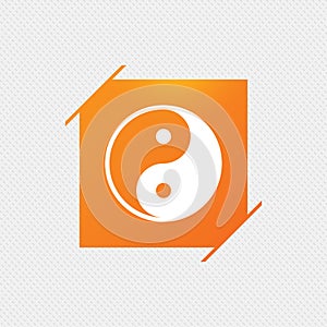 Ying yang sign icon. Harmony and balance symbol.